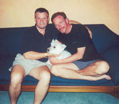 Dad, Greg, and puppy